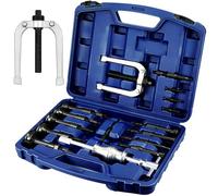 Moendergo 16PCS Blind Inner Bearing Puller Blind Hole Remover Extractor Set Slide Bearing Race and Seal Puller Extractor Kit with Slide Hammer Inner Blind Bearing Removal Tool Set with Case