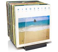 MÖNKE Premium Vinyl Record Storage - a Mid-Century Style Record Holder, 60 LP Capacity - Complements Any Decor (Black)