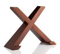 MÖNKE Vinyl Record Stand - an Elegant Display Shelf Made from Solid Wood - This Tabletop Vinyl Record Holder Will Fit Any Album (Brown)