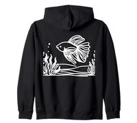 Moenkhausia Line Art Fish Lover Zip Hoodie