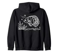 Moenkhausia Line Art Fish Lover Zip Hoodie