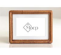 Moep Wooden Picture Frame in Brown 13 x 18 cm or 9 x 14 cm with Mount Vertical and Horizontal with Glass