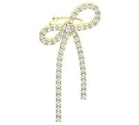 MOEPAPA Lovely Bow Knot Ear Cuff Earrings Dainty Crystal CZ Butterfly Half Clip On Earring Delicate Jewelry Gifts for Wome Girls BFF, Metal, Rhinestone