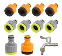 MOERAE Gardena Tap Connectors, 1/2 Inch 3/4 Inch Hose Connection Adapter with Internal Thread, Garden Watering, Washing Machine, Pack of 12
