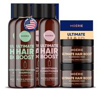 Moérie Hair Growth Shampoo, Conditioner and Mask - Hair Loss Solution with Biotin and Rosemary, Thickening Hair Regrowth Set for Thinning Hair - Ultimate Hair Growth Care (Double)