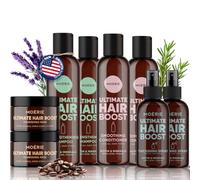 Moérie Hair Growth Shampoo, Conditioner, Spray and Mask for Men and Women, Hair Loss Solution with Biotin and Rosemary, Thickening Hair Regrowth Set with Serum Level Care for Thinning Hair, 4 Set