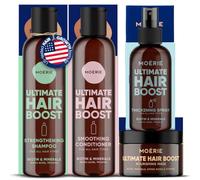 Moérie Hair Growth Shampoo, Conditioner, Spray and Mask for Men and Women, Hair Loss Solution with Biotin and Rosemary, Thickening Hair Regrowth Set with Serum Level Care for Thinning Hair, 8 Set