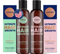 Moerie Mineral Shampoo & Hair Conditioner Set ? For Longer, Thicker, Fuller Hair - Vegan Hair Products ? Paraben Free Hair Products ? All Hair Types ?