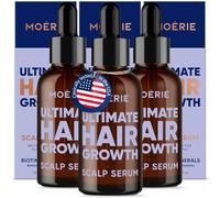 MOERIE Ultimate Hair Growth Serum for Natural Hair Regrowth & Thickening - Anti Thinning & Hair Loss Treatment for Women - Rapid Hair Growth Products - Scalp Oil Alternative - 1.69 fl oz, 3 pack