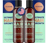 Moerie Ultimate Hair Growth Shampoo - For Longer, Thicker, Fuller Hair - Vegan Friendly Volumizing Products - Paraben & Silicone Free - Reverse Hair Loss - 8.45 fl oz, Double Set