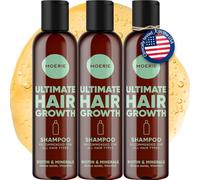 Moerie Ultimate Hair Growth Shampoo - For Longer, Thicker, Fuller Hair - Vegan Friendly Volumizing Products - Paraben & Silicone Free - All Hair Types - 8.45 fl oz, Triple Set
