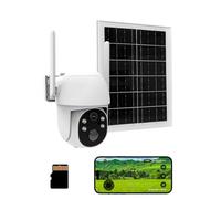MOES 4G LTE Outdoor Security Camera, Solar Powered 1080P PTZ Camera | SIM Card Included, 265 Degree Pan, 100 Degree Tilt, Colour Night Vision, 7800mAh Battery, Local Micro SD Recording