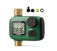 MOES Heavy Duty Water Timer with Full Brass Inlet & Outlet, Upgraded Hose Timer with 3 Independent Programs, 15-Day Rain Delay, Memory Function & Child Lock, IPX5 Waterproof for Garden, Lawn, Yard