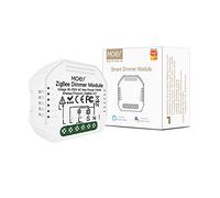 MOES Mini DIY Tuya ZigBee Smart Dimmer Switch Module, 1 Gang, Needs Neutral Line, Smart Life Tuya App, Wireless Remote Control, Alexa Google Home Voice Control, Requires Tuya ZigBee Hub