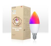 MOES Smart Bulb E14 C37 Candle Light Bulbs, Matter Over WiFi, 6W 470lm 2700K-6500K RGB Dimmable 16 Million Colour Warm White Changing, Compatible with Alexa/Google Home/Apple Home 2.4 GHz WLAN