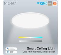 MOES Smart WIFI Ceiling Light ultrathin Energy-saving RGB Dimmable Lighting LED Lamp TUYA APP Remote Control Voice Google Alexa 25W Ceiling Light