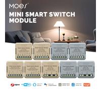 MOES Star Ring Series Mini Tuya WiFi/Zigbee Smart Switch DIY Module Light Switch 1/2 Gang Remote Control Work Alexa Google Home Wifi 2 gang Switch