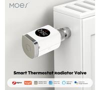 MOES Tuya Smart Wifi/ZigBee Thermostatic Radiator Valve TRV Programmable App Remote Temperature Controller with Alexa GoogleHome 6 PCs wifi