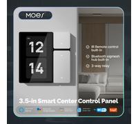 MOES Tuya WiFi Smart Control Panel 3.5" Touch Screen, 3 Relays & Buttons, IR Remote, Bluetooth Sigmesh Hub, Home Automation
