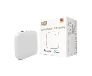 MOES Tuya ZigBee Wired Smart Gateway/Hub for Tuya ZigBee Product, Smart Home Bridge, Smart Life APP Wireless Remote Controller Works with Alexa Google, Network Cable Needed to Connect Router & Hub