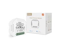 MOES WiFi Dimmer Module 2 Gang, Mini Smart Switch for LED Lights | Fits behind your old switch in shallow boxes. 1 or 2-way wiring, smooth LED dimming, brightness memory. Tuya, Alexa & Google