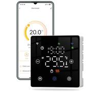 MOES WiFi Smart Thermostat for Gas Boiler Floor Heating - Battery Powered, App Remote Control, Voice Control Compatible with Alexa Google Home, 300-Day Battery Life, No Hub Required - Black