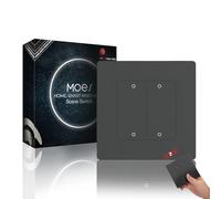 MOES ZigBee Smart Scene Switch with Star Ring Design - Requires MOES ZigBee Gateway, One Button Toggling, Whole House Linkage, 4 Gang - Grey