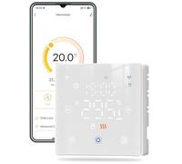 MOES ZigBee Smart Thermostat for Gas Boiler Floor Heating - Battery Powered, App Remote Control, Voice Control Compatible with Alexa Google Home, 300-Day Battery Life, Hub Required - White