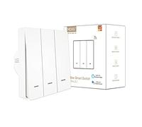 MOES ZigBee Smart Wall Light Switch, No Neutral Wire Required/Neutral Optional 2-in-1 Design, No Capacitor Needed, Tuya ZigBee Hub Required, 3-Gang White