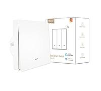 MOES ZigBee Smart Wall Light Switch, No Neutral Wire Required/Neutral Optional 2-in-1 Design, No Capacitor Needed, Tuya ZigBee Hub Required, 1-Gang White