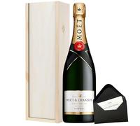 Moet and Chandon Champagne Gift Box 75cl - Wooden Gift Boxed Champagne