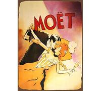 Moet and Chandon Vintage Style Metal Advertising Wall Plaque Sign Tin Sign Metal Decor Metal Sign Poster 8X12 Inches A4