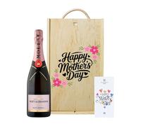 Moët & Chandon Brut Impérial Rosé Champagne Gift Set for Mum with Chocolate - 75cl | 12% ABV | Luxury Rosé Champagne Gift