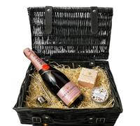 Moët & Chandon Brut Rosé Champagne Gift Hamper 75cl 12.5% ABV with Chocolates, Stopper & Scented Candle - Luxury Pink Champagne Gift Set UK