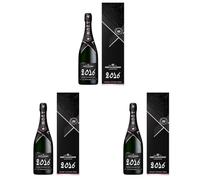 Moët & Chandon Grand Vintage Rosé 2016, Giftbox, 75cl (Pack of 3)