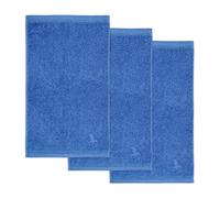 Möve 3er set Superwuschel guest towel 30 x 50 cm made of 100% cotton, cornflower