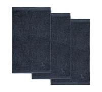 Möve 3er set Superwuschel guest towel 30 x 50 cm made of 100% cotton, dark grey