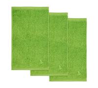 Möve 3er set Superwuschel guest towel 30 x 50 cm made of 100% cotton, peridot