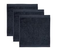 Möve 3er set Superwuschel soap cloth 30 x 30 cm made of 100% cotton, dark grey
