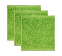 Möve 3er set Superwuschel soap cloth 30 x 30 cm made of 100% cotton, peridot
