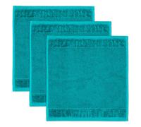 Möve Bamboo Luxe set of 3 soap cloths 30 x 30 cm made of 60% cotton / 40% viscose from bamboo cellulose, ocean