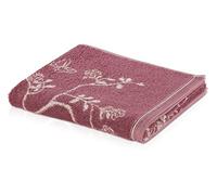 Möve Bohème Flowering branch shower towel 80 x 150 cm, Towel - Made in Germany, 85% cotton 15% linen, Mauve/Nature
