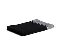 Möve Brooklyn guest towel 30 x 50 cm, 85% cotton / 10% viscose / 5% linen, black