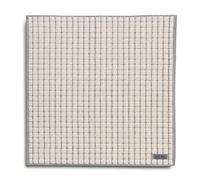 möve Eden bath mat with check structure 60 x 60 cm made of 100% cotton, nature / black