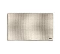 möve Eden bath mat with check structure 60 x 100 cm made of 100% cotton, nature / black