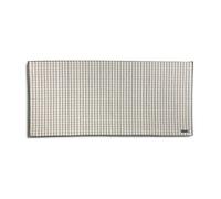 Möve Eden bath mat with check structure 60 x 130 cm made of 80% cotton/20% linen, nature/black