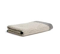 Möve Eden bath towel 80 x 150 cm, 80% cotton / 20% linen, nature/black