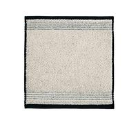 möve Eden soap cloth piped border 30 x 30 cm made of 80% cotton / 20% linen, nature / black