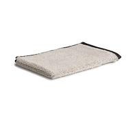 möve Eden guest towel piped border 30 x 50 cm made of 80% cotton / 20% linen, nature / black