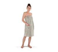 möve Eden kilt with check structure velours in size 48 / 56 made of 80% cotton/ 20% linen, nature / black